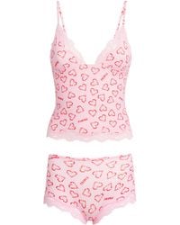 Skims - Printed Fits Everybody Lace-Trim Cami And Shorts Set - Lyst