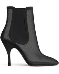 Alaïa - Meshed Heeled Chelsea Boots 100 - Lyst