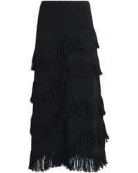 Ulla Johnson - Fringe-Detail Mirena Midi Skirt - Lyst