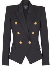 Balmain - Grain De Poudre 6-Buttons Fitted Jacket - Lyst