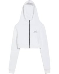 Balenciaga - Cropped Zip-Up Hoodie - Lyst