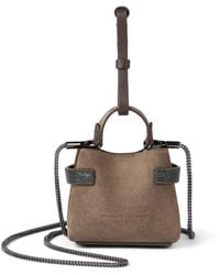 Brunello Cucinelli - Small Suede Essence Top-Handle Bag - Lyst