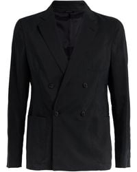Giorgio Armani - Silk-Blend Double-Breasted Blazer - Lyst