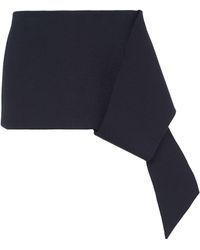 Prada - Wool-cashmere Draped Mini Skirt - Lyst