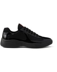 Prada - Patent Leather-Blend America's Cup Sneakers - Lyst