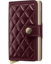 Secrid - Leather Diamond-Embossed Miniwallet - Lyst