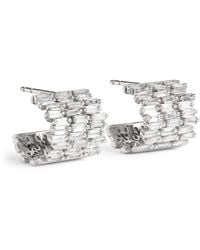 Suzanne Kalan - And Diamond Infinite Three-Row Hoop Earrings - Lyst