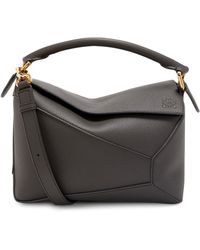 Loewe - Small Leather Puzzle Edge Top-Handle Bag - Lyst