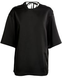 Carven - Satin Oversized T-shirt - Lyst