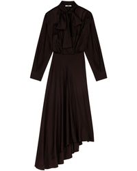 Maje - Pussybow Midi Dress - Lyst