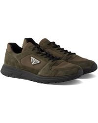 Prada - Re-Nylon And Suede Prax 2.0 Sneakers - Lyst