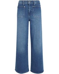 FRAME - Le Slim Palazzo High-Rise Wide-Leg Jeans - Lyst