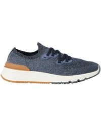 Brunello Cucinelli - Cotton-Blend Chiné-Knit Sneakers - Lyst