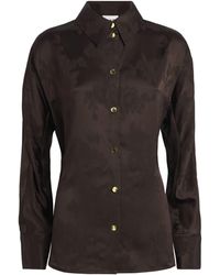 Ganni - Satin Jacquard Shirt - Lyst