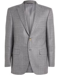 Canali - Silk-Cashmere Check Blazer - Lyst