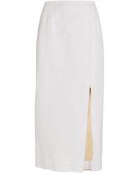 Sportmax Fedra Pencil Midi Skirt - White