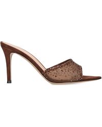 Gianvito Rossi - Embellished Rania Heeled Mules 85 - Lyst