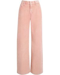 7 For All Mankind - Corduroy Lotta Wide-Leg Trousers - Lyst