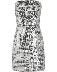 Dolce & Gabbana - Sequin Strapless Mini Dress - Lyst