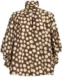 ALÉMAIS - Cotton-Silk Paula Blouse - Lyst