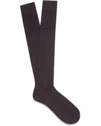Zegna - Cotton Ribbed Knee Socks - Lyst