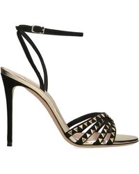 Casadei - Suede Julia Divine Heeled Sandals 100 - Lyst