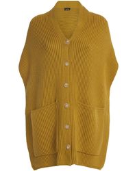 JOSEPH - Merino Wool-Cashmere-Silk Cardigan-Stitch Button Scarf - Lyst