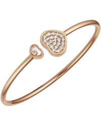 Chopard - And Diamond Happy Hearts Bangle - Lyst