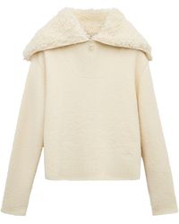 Loewe - Wool-Blend Zip-Up Sweater - Lyst