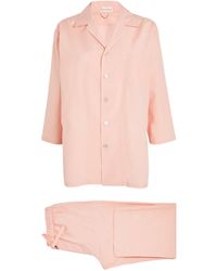 Olivia Von Halle - Cotton-silk Casablanca Pyjama Set - Lyst