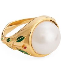 Casablancabrand - Faux-pearl Signet Ring - Lyst