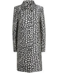 Carolina Herrera - Leopard Jacquard Trench Coat - Lyst