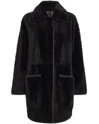 Max Mara - Ram Shearling Reversible Coat - Lyst
