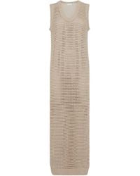 Brunello Cucinelli - Sequinned-knit Maxi Dress - Lyst