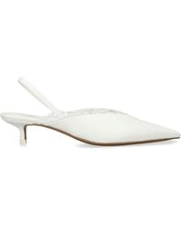 Neous - Crepe Lace-Trim Irena Slingback Pumps 40 - Lyst