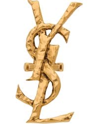 Saint Laurent - Cassandre Single Clip-On Earring - Lyst