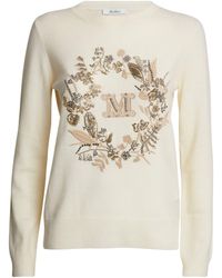 Max Mara - Wool-cashmere Embellished Sweater - Lyst