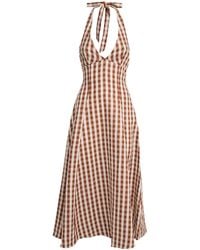 Faithfull the Brand - Linen Halterneck Marais Midi Dress - Lyst