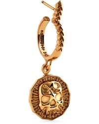 Emanuele Bicocchi - Gold-plated Skull Coin Single Earring - Lyst