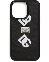 Dolce & Gabbana - Leather Logo Iphone 13 Pro Case - Lyst