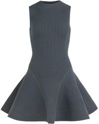 Alaïa - Sleeveless English Rib Mini Skater Dress - Lyst