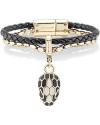 BVLGARI - Leather Serpenti Forever Bracelet Size Xs - Lyst
