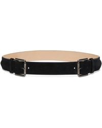 Max Mara - Suede Double-Buckle Belt - Lyst