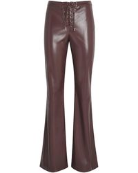 Alice + Olivia - Faux Leather Lace-Up Ravyn Trousers - Lyst