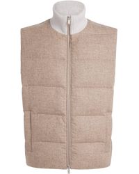 Lardini - Wool-Cashmere Down Gilet - Lyst