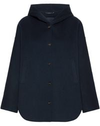 Max Mara - Virgin Wool Hooded Coat - Lyst