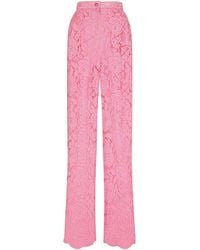 Dolce & Gabbana - Floral Lace Trousers - Lyst