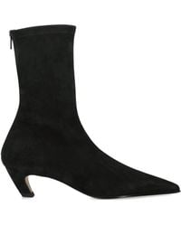 KHAITE - Suede Arizona Ankle Boots 40 - Lyst