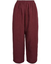 Eskandar - Linen Cropped Japanese Trousers - Lyst