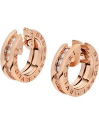 BVLGARI - And Diamond B.Zero1 Hoop Earrings - Lyst
